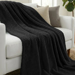 Lily Pebbled Fluffy Fleece Blanket - Cozy Popcorn Textured Throw