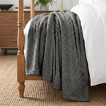 Lily Pebbled Fluffy Fleece Blanket - Cozy Popcorn Textured Throw