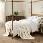 Lily Pebbled Fluffy Fleece Blanket - Cozy Popcorn Textured Throw