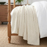 Lily Pebbled Fluffy Fleece Blanket - Cozy Popcorn Textured Throw