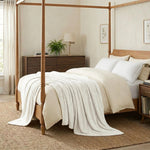 Lily Pebbled Fluffy Fleece Blanket - Cozy Popcorn Textured Throw