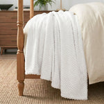 Lily Pebbled Fluffy Fleece Blanket - Cozy Popcorn Textured Throw