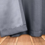 Room Darkening Blackout Curtains Linen Pattern Washable Set of 2