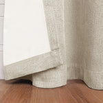 Linen Washable Room Darkening Blackout Curtains, Set of 2