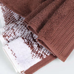 Cotton Marble Solid Jacquard Border Bath Towel Set of 4