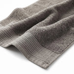 Cotton Marble Solid Jacquard Border Bath Towel Set of 4