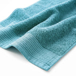 Cotton Marble Solid Jacquard Border Bath Towel Set of 4