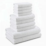 Marble Solid and Jacquard Assorted Cotton Towel Set - 10 Piece