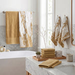 Marble Solid and Jacquard Assorted Cotton Towel Set - 10 Piece