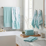 Marble Solid and Jacquard Assorted Cotton Towel Set - 10 Piece