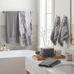 Marble Solid and Jacquard Assorted Cotton Towel Set - 10 Piece