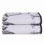 Marble Velour Oversized Cotton Bath Sheets – 2 Piece Set