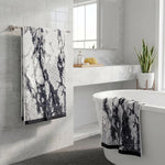 Marble Velour Oversized Cotton Bath Sheets – 2 Piece Set