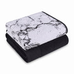 Marble & Solid Oversized Cotton Bath Sheets – Mixed 2 Piece Set
