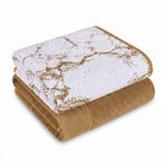 Marble & Solid Oversized Cotton Bath Sheets – Mixed 2 Piece Set