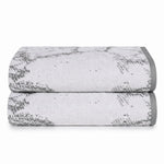 Marble Velour Oversized Cotton Bath Sheets – 2 Piece Set