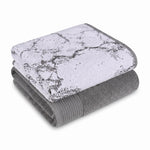 Marble & Solid Oversized Cotton Bath Sheets – Mixed 2 Piece Set