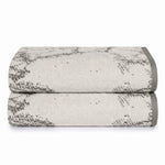 Marble Velour Oversized Cotton Bath Sheets – 2 Piece Set