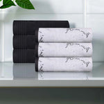 Cotton Solid Jacquard Hand Towel Set 6 Piece - Marble