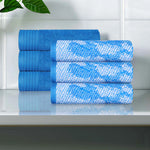 Cotton Solid Jacquard Hand Towel Set 6 Piece - Marble