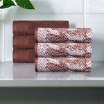 Cotton Solid Jacquard Hand Towel Set 6 Piece - Marble