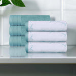 Cotton Solid Jacquard Hand Towel Set 6 Piece - Marble