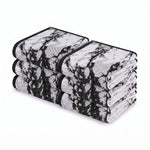 Marble Pattern Velour Cotton Hand Towel Set - 6 Piece