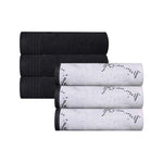 Cotton Solid Jacquard Hand Towel Set 6 Piece - Marble