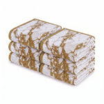 Marble Pattern Velour Cotton Hand Towel Set - 6 Piece