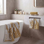 Marble Jacquard and Solid Assorted Cotton Towel Set - 6 Piece