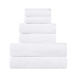Marble Cotton Jacquard and Solid Towel Set 6 Piece