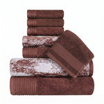 Marble Solid and Jacquard Assorted Cotton Towel Set - 8 Piece