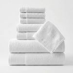 Marble Solid and Jacquard Assorted Cotton Towel Set - 8 Piece