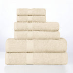 Miami 100% Cotton 6-Piece Towel Set - Lightweight & Quick-Drying