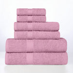Miami 100% Cotton 6-Piece Towel Set - Lightweight & Quick-Drying
