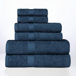 Miami 100% Cotton 6-Piece Towel Set - Lightweight & Quick-Drying