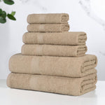 Miami 100% Cotton 6-Piece Towel Set - Lightweight & Quick-Drying