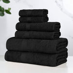 Miami 100% Cotton 6-Piece Towel Set - Lightweight & Quick-Drying