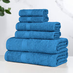 Miami 100% Cotton 6-Piece Towel Set - Lightweight & Quick-Drying