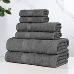 Miami 100% Cotton 6-Piece Towel Set - Lightweight & Quick-Drying