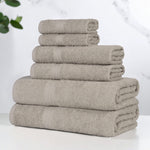 Miami 100% Cotton 6-Piece Towel Set - Lightweight & Quick-Drying
