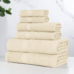 Miami 100% Cotton 6-Piece Towel Set - Lightweight & Quick-Drying