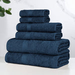 Miami 100% Cotton 6-Piece Towel Set - Lightweight & Quick-Drying