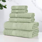 Miami 100% Cotton 6-Piece Towel Set - Lightweight & Quick-Drying