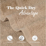 Miami 100% Cotton 6-Piece Towel Set - Lightweight & Quick-Drying