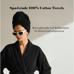 Miami 100% Cotton 6-Piece Towel Set - Lightweight & Quick-Drying