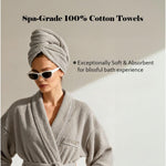 Miami 100% Cotton 6-Piece Towel Set - Lightweight & Quick-Drying