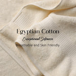 Egyptian Cotton Bath Towels Plush Absorbent Set of 2 - Madeline