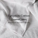 Egyptian Cotton Bath Towels Plush Absorbent Set of 2 - Madeline