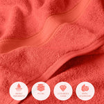 Egyptian Cotton Bath Towels Plush Absorbent Set of 2 - Madeline